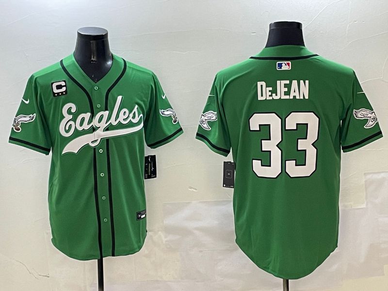 Men Philadelphia Eagles #33 Dejean Green three generations Jointly Name 2025 Nike Limited NFL Jersey style 15->->NFL Jersey